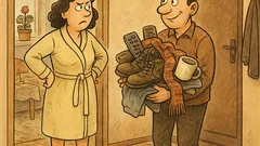 Banc: Soția către soț: „Pune la loc!”